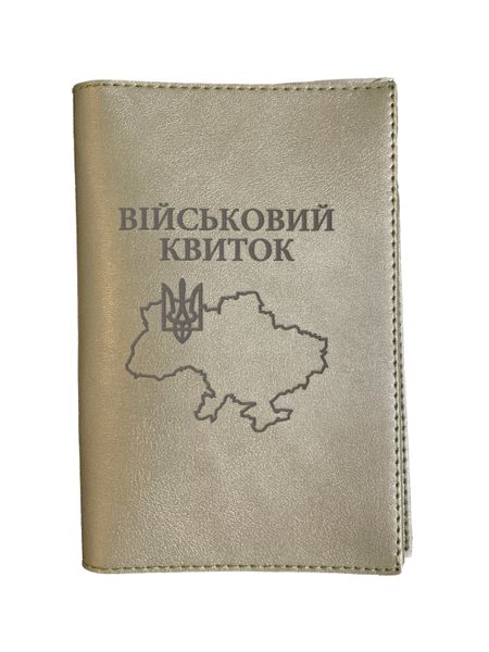 Обложка на военный билет Tactic4Profi экокожа Карта Украины хаки гравировка 000018018 фото