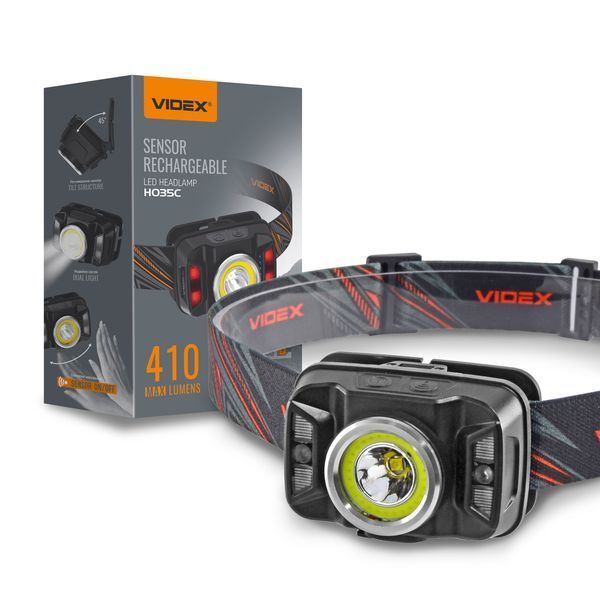 Налобний світлодіодний ліхтарик VIDEX VLF-H035C 410Lm 5000K 000057209 фото