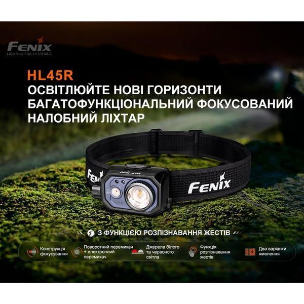 Фонарь налобный Fenix HL45R LED с бесконтактным датчиком 000043851 фото