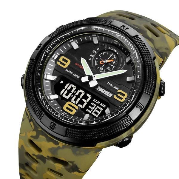 Часы военные Skmei 1655CMGNBK Camo Green-Black 000057839 фото