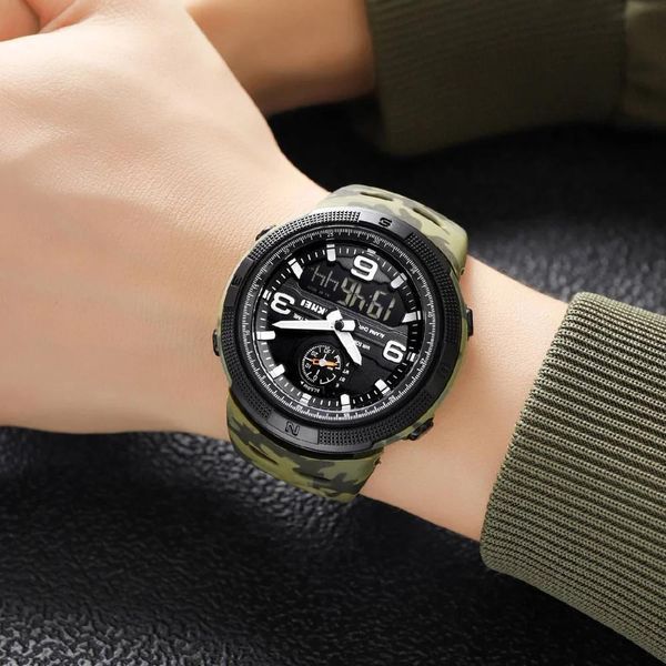 Часы военные Skmei 1655CMGNBK Camo Green-Black 000057839 фото