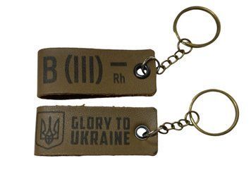 Брелок кожаный B(III) Rh- койот, принт (минус) 000018115 фото