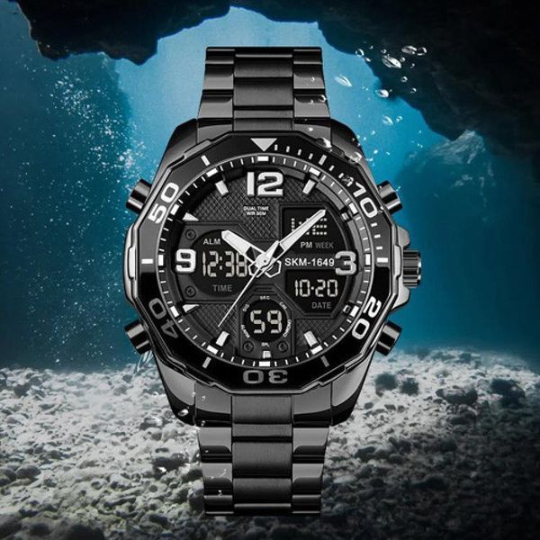 Наручные часы 1649BK SKMEI, BLACK, DualTime 000051194 фото