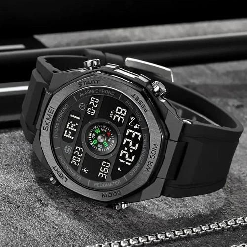 Годинники наручні 2209BKWT SKMEI, BLACK-WHITE, Compass, Pedometer 000051180 фото