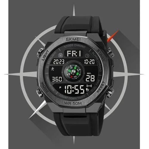 Годинники наручні 2209BKWT SKMEI, BLACK-WHITE, Compass, Pedometer 000051180 фото