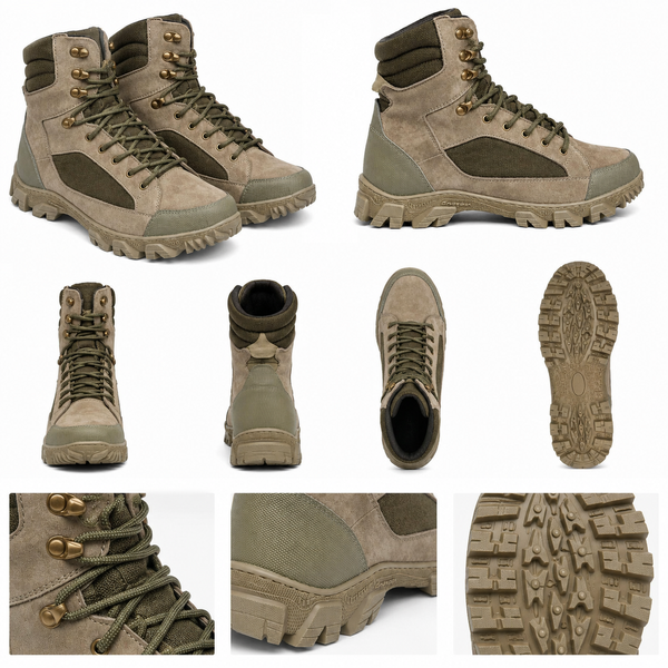 Берци Crossav25-369 (весна-осінь чоловічі,царапка+натур.нубук+кордура) хакі р. 40 000060250 фото