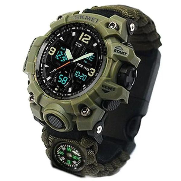 Годинник наручний 1155BCMGN SKMEI PARACORD, GREEN CAMO 000051854 фото