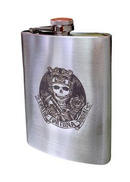 Фляга ТМ 4Profi нержавеющая с гравировкой Fortis Fortuna Adiuvat 9OZ 255 мл 000031677 фото
