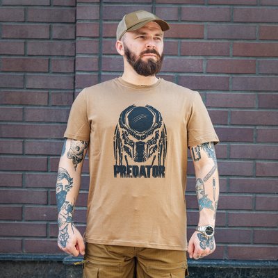 Футболка койот з коротким рукавом з принтом PREDATOR (кулір) шовкографія розм. 4XL 000030923 фото