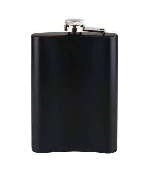 ФлягаТМ 4Profi чорна нержавіюча з УФ друком чорна серія №102 9OZ 255 мл 000041530 фото