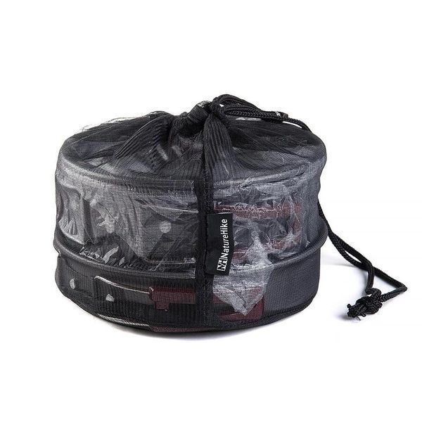 Набор посуды Naturehike 3-4 NH (2 кастрюли+крышки+сковорода) carbon (NH15T203-G) 000050455 фото