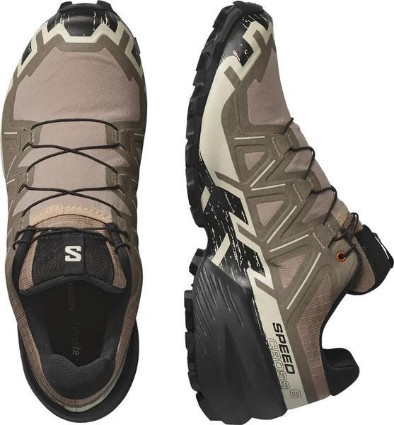 Кроссовки Salomon SPEEDCROSS 6 10,5 natural/black/almondmilk 000058451 фото