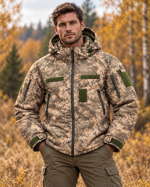 Куртка военная с утеплителем (SH) Softshell ТТХ Пиксель р. 2XL 000062494 фото