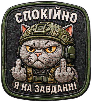 Шеврон UV-принт Tactic4Profi "Спокойно, я на задании" объемный (9*8 см) 000059152 фото