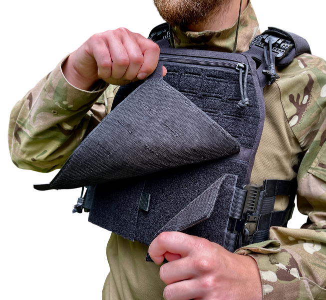 Плитоноска StrykeR (Plate Carrier) із швидким скиданням (камербанд скелет) AEGIS Чорна GEN 3 000046636 фото