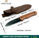 Ніж Bushcraft із вороненим лезом із вуглецевої сталі з горіховою ручкою та шкіряним футляром BSH 5 000049721 фото 3