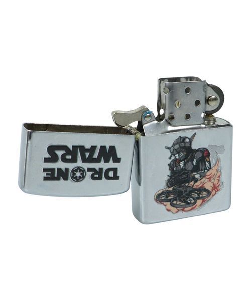 Набор подарочный военный "Дрон" (Фляга9 OZ+2 рюмки патрон сталь, зажигалка бенз., лейка) 000052973 фото