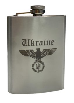 Фляга ТМ 4Profi нержавіюча з гравіюванням Ukraine Eagle 8OZ 220 мл 000026826 фото