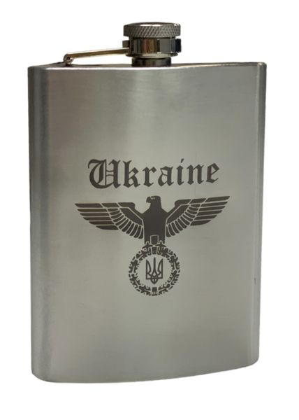 Фляга ТМ 4Profi нержавіюча з гравіюванням Ukraine Eagle 8OZ 220 мл 000026826 фото