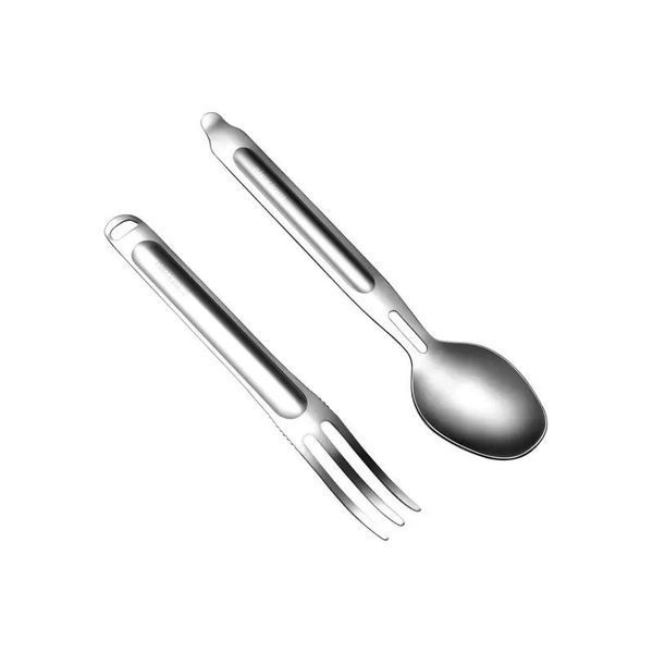 Туристичний набір ложка-виделка NexTool Portable Stainless Steel Tableware, нержавіюча сталь 000046835 фото