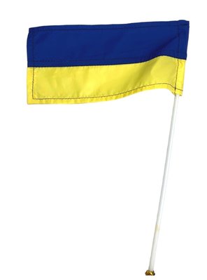 Прапор України лаке на паличці 200*100 мм 000007471 фото