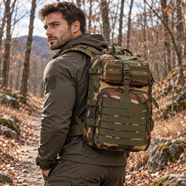 Рюкзак тактический штурмовой полиэстер ПВХ Мультикам Woodland Camo BK-2265 000055805 фото