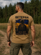 Футболка унисекс койот с коротким рукавом с принтом "Ветеран" (цвет. букв) (DTG)2 сторон. р. L 000059305 фото 3
