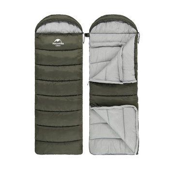 Спальник з капюшоном Naturehike U250S NH20MSD07, (0&deg;C), лівий, темно-зелений 000049767 фото