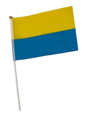 Прапорець України на паличці 20*14 см 000020053 фото