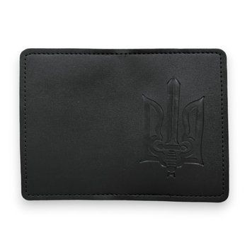 Обкладинка ID - 1 екошкіра Тризуб меч чорний тиснення 000027682 фото
