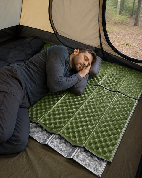 Коврик турист складной одноместный IXPE Naturehike CNK2650WS010 с алюмин пленкой, 185x56x2,3 зеленый 000060111 фото