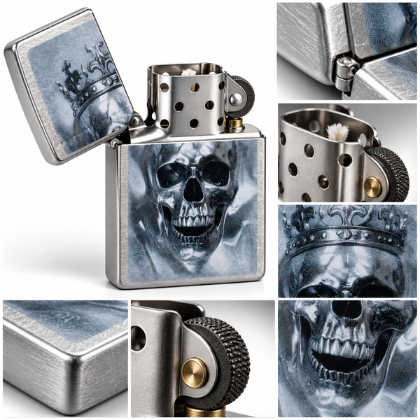 Зажигалка ZIPPO 207 Metallic Skull Design 000062103 фото