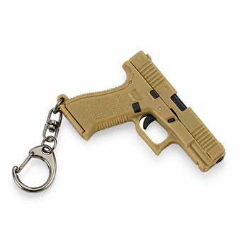 Брелок пістолет Plastic Glock 18 6.5cm Coyote 000057792 фото