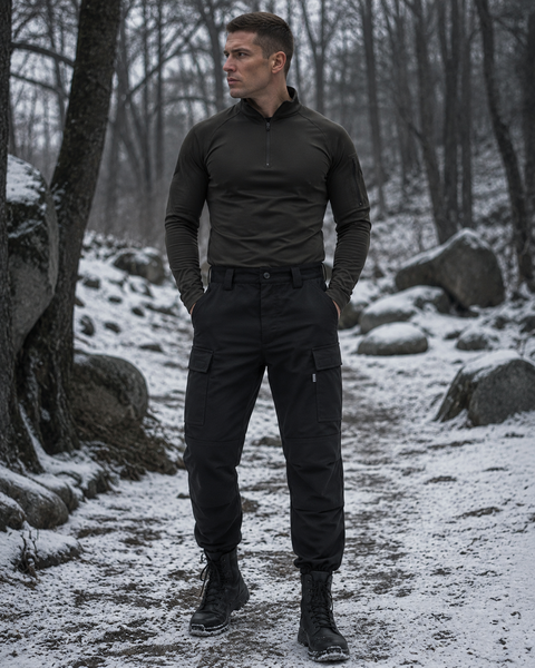 Штани військові зимові Softshell ТТХ, чорні р. L 000051402 фото