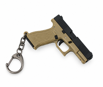 Брелок пістолет Plastic Glock 18 6.5cm Black-Coyote 000057793 фото