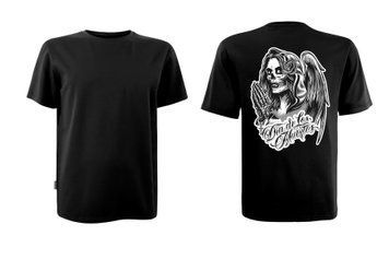 Футболка унисекс черная с коротким рукавом с принтом "Angel" (DTG) р. 3XL 000053165 фото