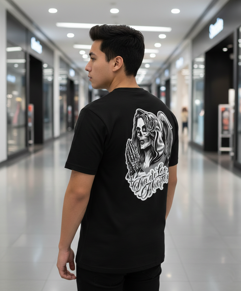 Футболка унисекс черная с коротким рукавом с принтом "Angel" (DTG) р. 3XL 000053165 фото