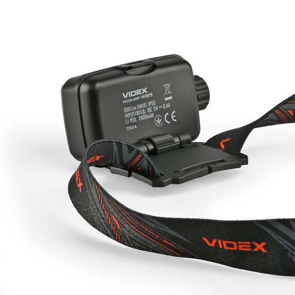 Налобный светодиодный фонарик VIDEX VLF-H189 600Lm 5000K 000057988 фото