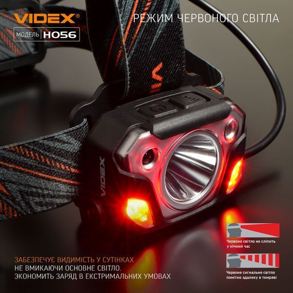 Налобний світлодіодний ліхтарик VIDEX VLF-H056 1400Lm 6500K 000057216 фото