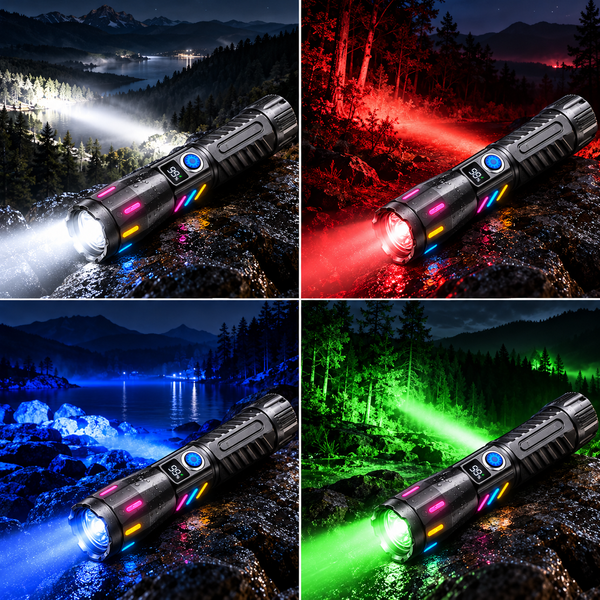 Фонарь NIGHT VISION FLUORESCENCE M11R-4TG(White+Red+Blue+Green), 1x18650, индикация заряда, ЗУ Type 000061515 фото