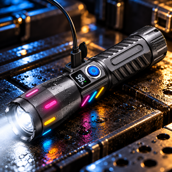 Фонарь NIGHT VISION FLUORESCENCE M11R-4TG(White+Red+Blue+Green), 1x18650, индикация заряда, ЗУ Type 000061515 фото