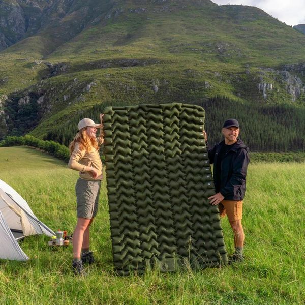 Матрац надувний одинарний Naturehike CNK2550WS019, 65 мм, із мішком для надування, зелений 000050596 фото