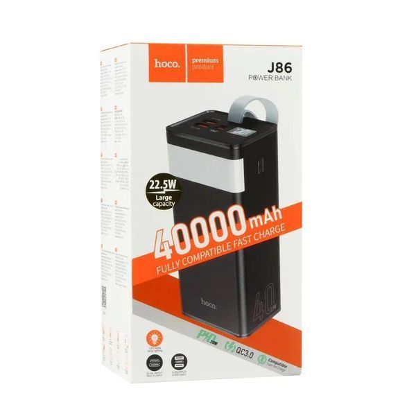 Power Bank Hoco J86A 40000mAh, PD20W+QC3.0 LED черный 000035931 фото